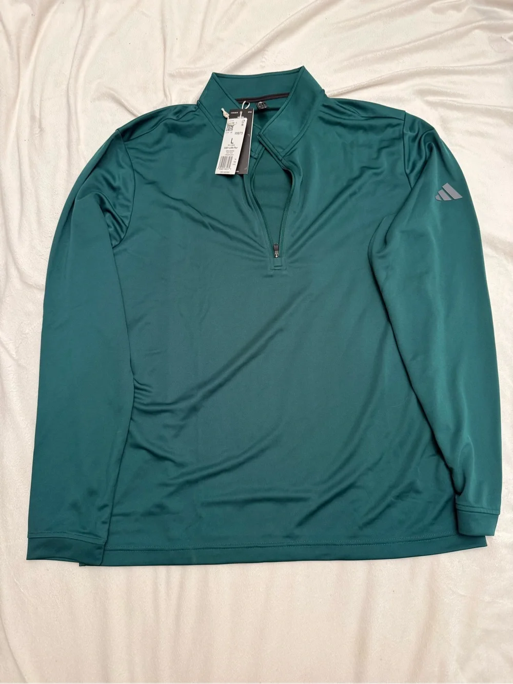 adidas Men’s Teal Quarter-Zip Performance Jackety